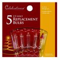 Celebrations Mini Clear/Warm White 5 ct Replacement Christmas Light Bulbs 1115-2-71